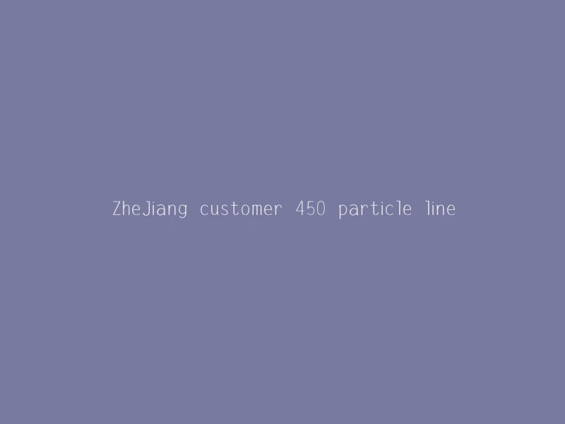 ZheJiang customer 450 particle line